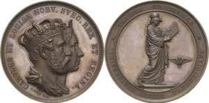 Norwegen Karl XV. 1859-1872 Bronzemedaille ... 