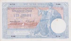 Ausland Serbien 100 Dinara 5.1.1905.  WPM 12 ... 