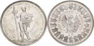 Schweiz-Eidgenossenschaft  5 Franken 1879, ... 