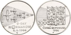 Tschechien  200 Kronen 1994. 50 Jahre ... 