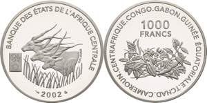 Zentralafrikanische Staaten  1000 Francs ... 