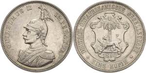 Deutsch Ostafrika  1 Rupie 1890 (A)  Jaeger ... 