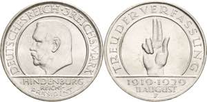 Gedenkausgaben  3 Reichsmark 1929 F ... 