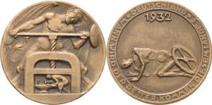 Medaillen  Bronzemedaille 1932 (unsigniert) ... 