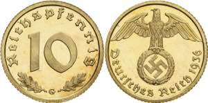 Kleinmünzen  10 Reichspfennig 1936 G  ... 