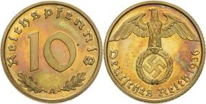 Kleinmünzen  10 Reichspfennig 1936 A  ... 
