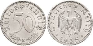 Kleinmünzen  50 Reichspfennig 1935 E  ... 