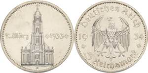 Gedenkausgaben  5 Reichsmark 1934 A ... 