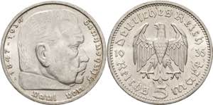 Gedenkausgaben  5 Reichsmark 1935 A ... 