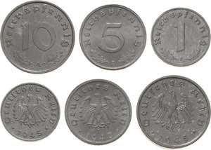   1 Reichspfennig 1945 F 5 Reichspfennig ... 