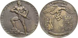 Drittes Reich  Bronzegussmedaille 1941 ... 