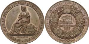 Eisenbahnen  Bronzemedaille 1844 (H. ... 