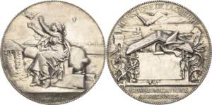 Luft- und Raumfahrt  Silbermedaille 1871 (C. ... 