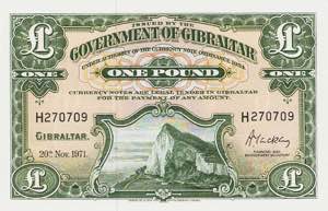 Ausland Gibraltar 1 Pound 20.11.1971.  WPM ... 