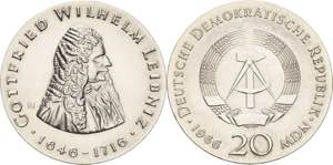 Gedenkmünzen  20 MDN 1966. Leibniz  Jaeger ... 