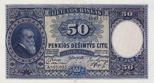 Ausland Litauen 50 Litu 31.3.1928.  WPM 24 a ... 