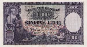 Ausland Litauen 100 Litu 31.3.1928.  WPM 25 ... 