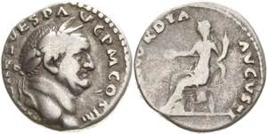 Kaiserzeit Vespasian 69-79 Denar 72/73, Rom ... 