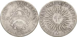 Argentinien-Rio de la Plata  8 Reales 1813, ... 