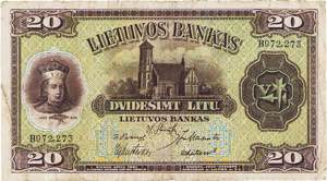 Ausland Litauen 10 Litu 24.11.1927. 50 Litu ... 