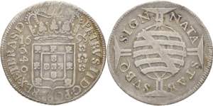 Brasilien Pedro II. 1683-1706 640 Reis 1695, ... 