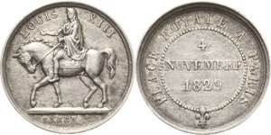 Frankreich Karl X. 1824-1830 Silbermedaille ... 
