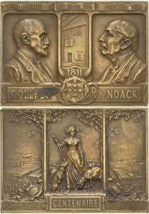 Frankreich-Mulhouse  Bronzeplakette 1911 (A. ... 