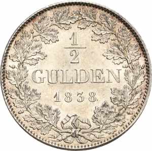 BayernLudwig I. 1825-1848 1/2 Gulden 1838, ... 
