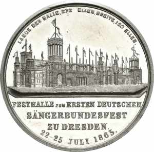 Dresden Zinnmedaille 1865 (unsigniert) 1. ... 