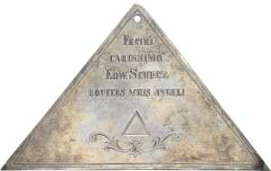 Freiberg Dreieckige Silbermedaille 1873. ... 