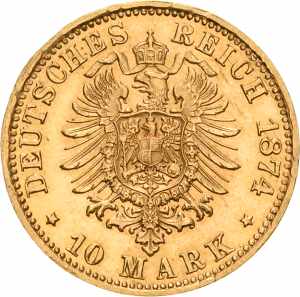 BayernLudwig II. 1864-1886 10 Mark 1874 D  ... 