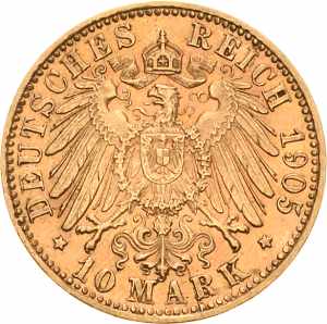 WürttembergWilhelm II. 1891-1918 10 Mark ... 