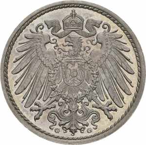 Kleinmünzen 5 Pfennig 1912 G  Jaeger 12 ... 