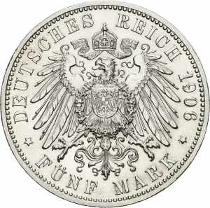 BadenFriedrich I. 1856-1907 5 Mark 1906 (G) ... 