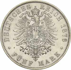BayernLudwig II. 1864-1886 5 Mark 1876 D  ... 