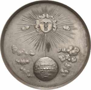 AstronomieFrankreich Silbermedaille 1884 ... 