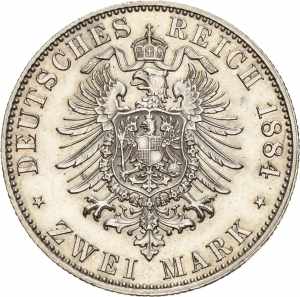 PreußenWilhelm I. 1861-1888 2 Mark 1884 A  ... 