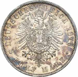 PreußenWilhelm I. 1861-1888 5 Mark 1876 B  ... 