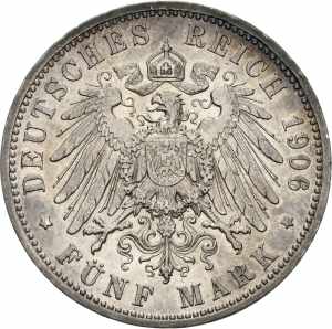 PreußenWilhelm II. 1888-1918 5 Mark 1906 A  ... 