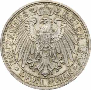 PreußenWilhelm II. 1888-1918 3 Mark 1915 A ... 