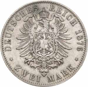 WürttembergKarl 1864-1891 2 Mark 1876 F  ... 