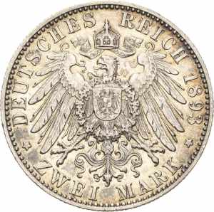 WürttembergWilhelm II. 1891-1918 2 Mark ... 