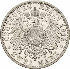WürttembergWilhelm II. 1891-1918 2 Mark ... 