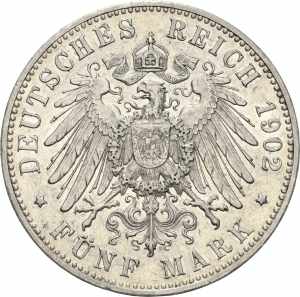 WürttembergWilhelm II. 1891-1918 5 Mark ... 
