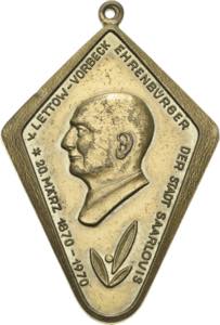 Medaillen und Abzeichen Bronzeplakette 1970. ... 