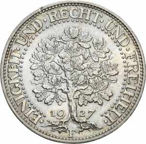  5 Reichsmark 1927 F ... 