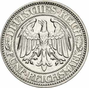  5 Reichsmark 1927 J Eichbaum  Jaeger 331 ... 