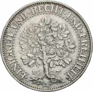  5 Reichsmark 1927 A ... 