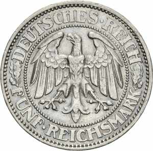  5 Reichsmark 1927 A Eichbaum  Jaeger 331 ... 