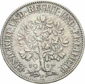  5 Reichsmark 1927 E ... 